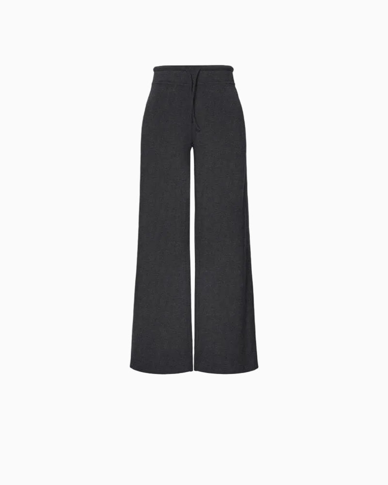 Brushed Knit Wide-Leg Lounge Pants