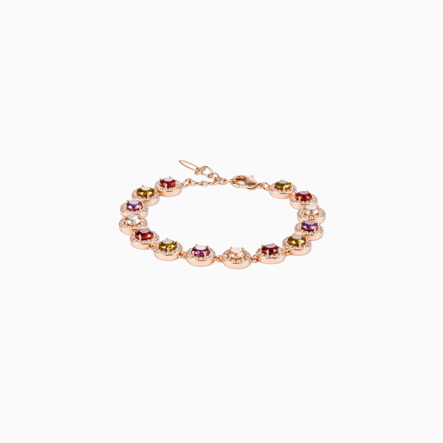Color Halo Station Link Bracelet