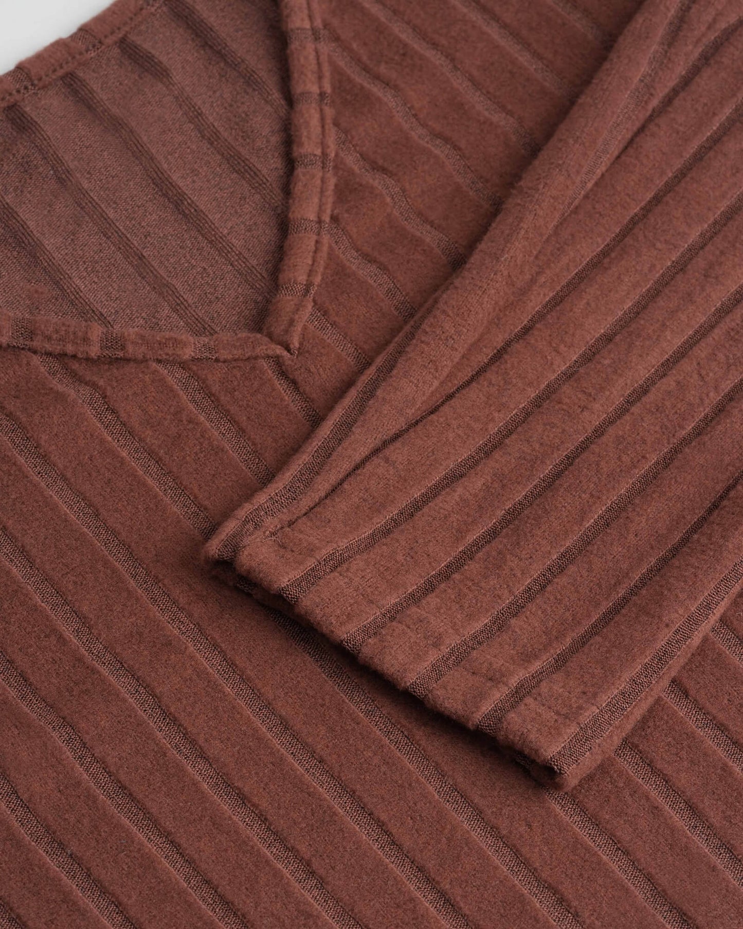 Ribbed V-Neck Long Sleeve Two-piece Set