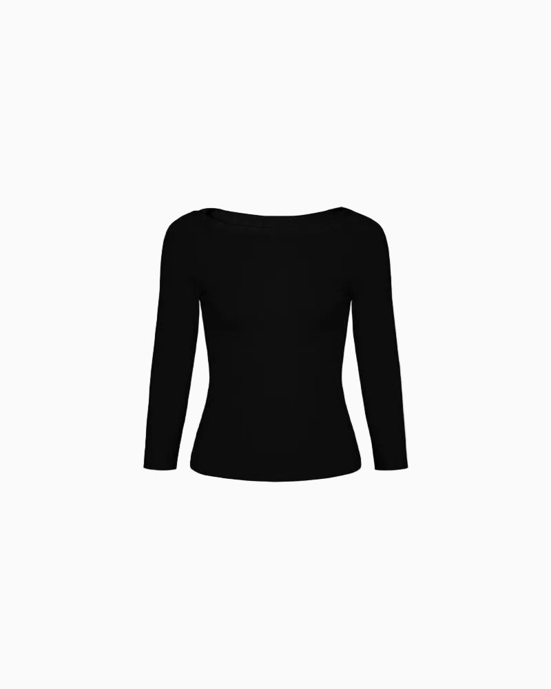 Sleek Fitted Essential Knit Top