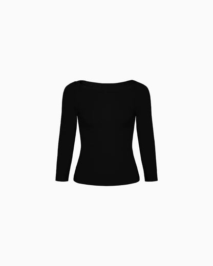 Sleek Fitted Essential Knit Top