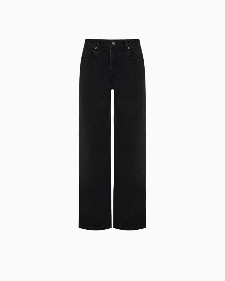 Vintage Wash Straight-Leg Jeans