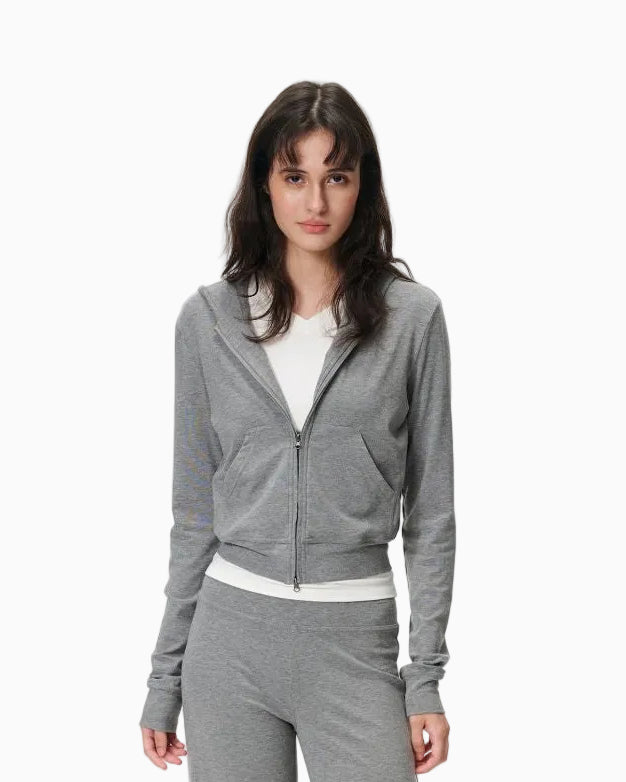 Lightweight Knit Zip-Up Hoodie