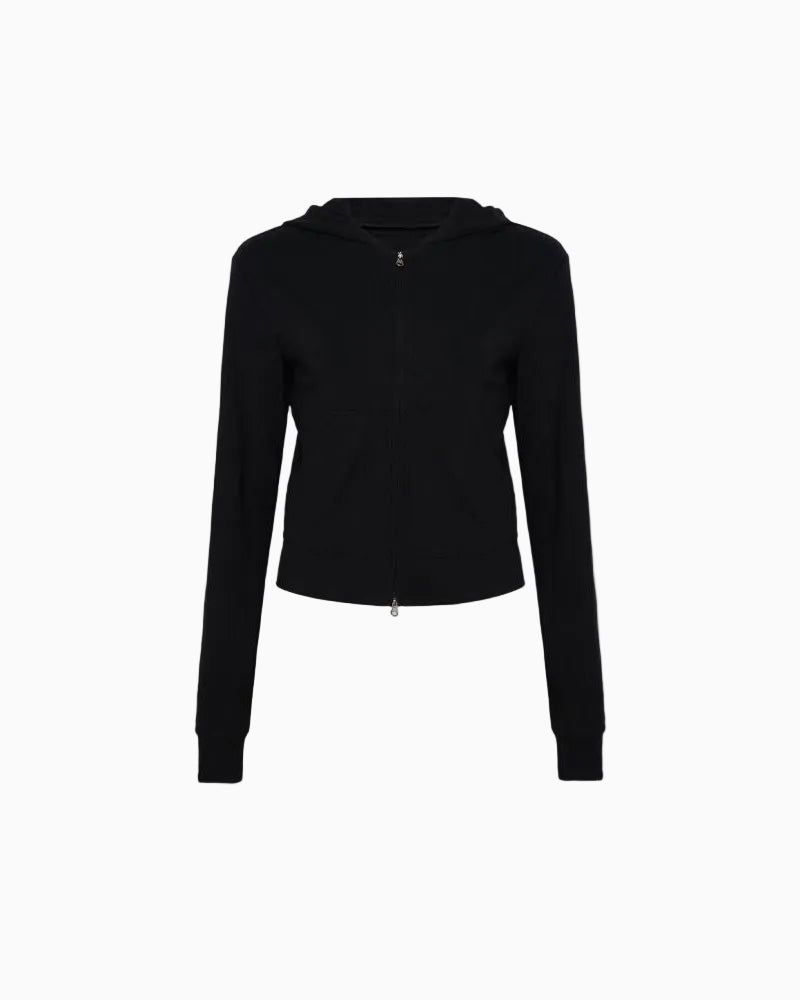 Lightweight Knit Zip-Up Hoodie