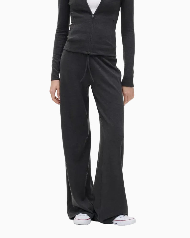 LEIYU LABS Knitted German Fleece Brushed Casual Pants Women s Winter 2026 New Style Loose Mid High Waist Flowing Long Pants LPT609A002 image 1