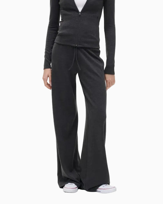 LEIYU LABS Knitted German Fleece Brushed Casual Pants Women s Winter 2026 New Style Loose Mid High Waist Flowing Long Pants LPT609A002 image 1