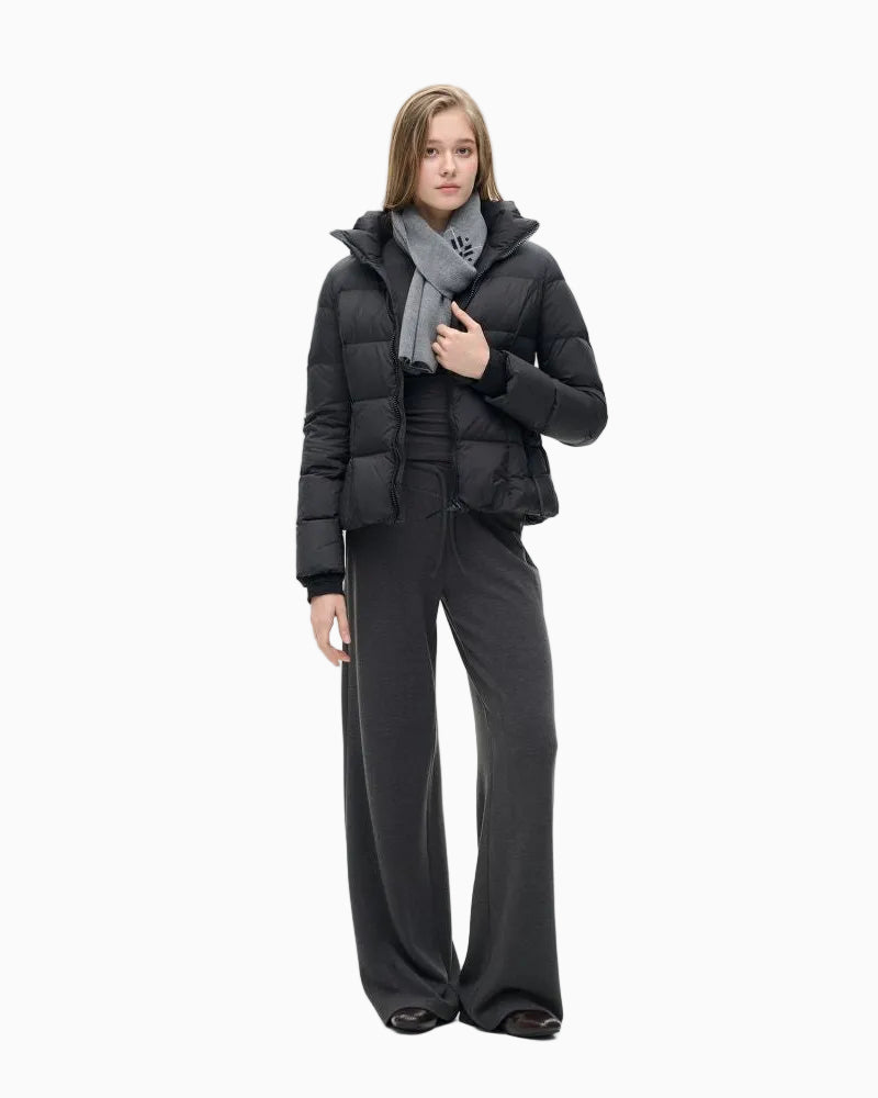 LEIYU LABS Knitted German Fleece Brushed Casual Pants Women s Winter 2026 New Style Loose Mid High Waist Flowing Long Pants LPT609A002 image 3