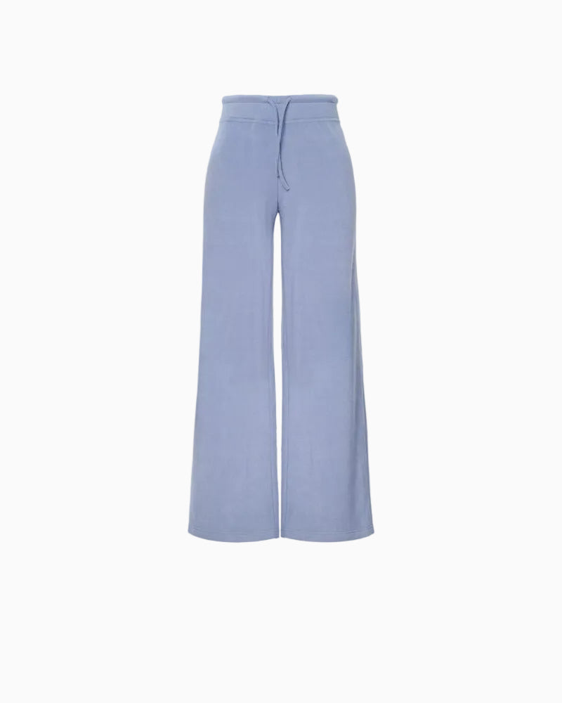 Brushed Knit Wide-Leg Lounge Pants