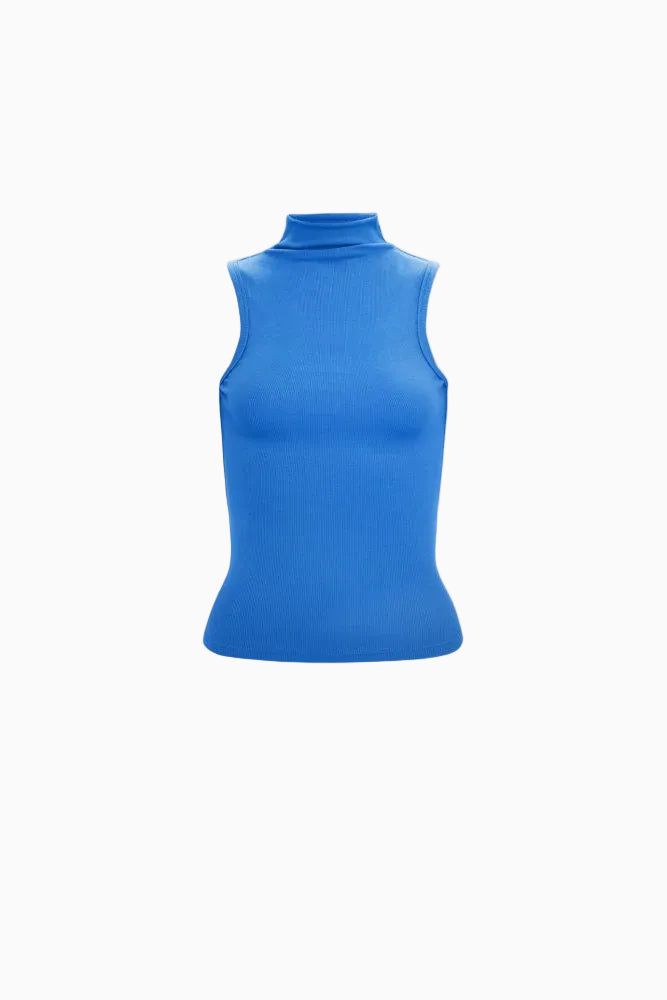 LEIYU LABS Knitted Stand Collar Sleeveless Base Layer Top for Women 2026 Summer New Style Fitted Basic Versatile Top UTP609A007 image 4