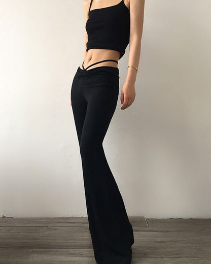 AcupStudio Jiang Youshang Women s Flared Pants Autumn Sexy Thin Loose Elastic Drawstring Casual Pants LPT609A013 image 1