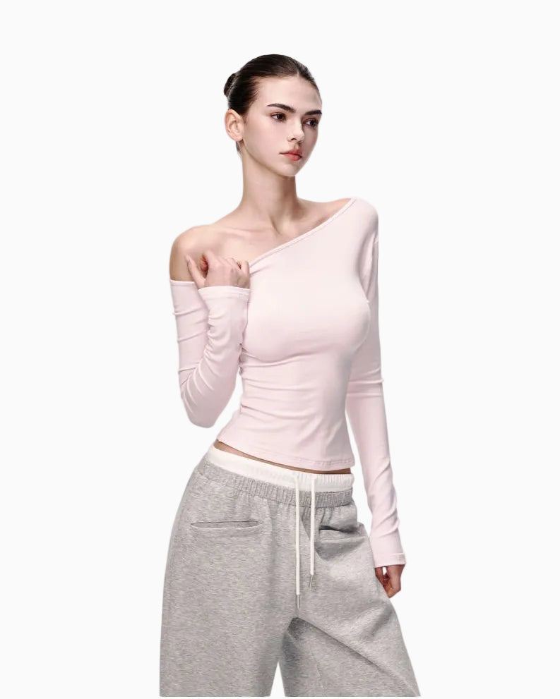 Asymmetric One-Shoulder Fitted Top