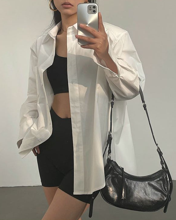 AcupStudio Jiang Youshang Solid Color Long Sleeve Shirt Women s Autumn Loose Casual Shirt Slimming Versatile Top UTP609A060 image 2