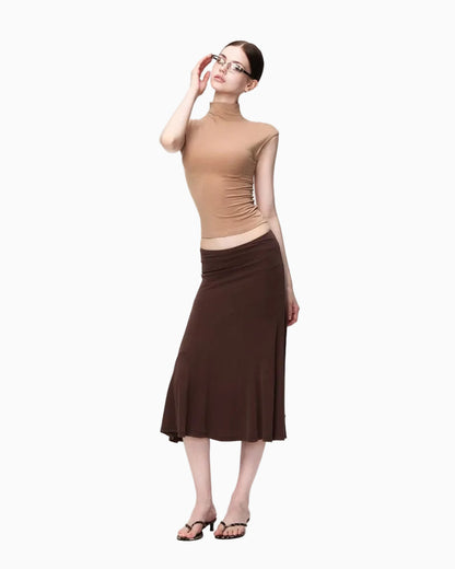JLAUNT American Retro Camisole Vest for Women Summer Design Slim Fit High Neck Sleeveless T Shirt Top UTP609A023 image 4