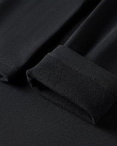 Fleece-Lined Mock Neck Long Sleeve Top