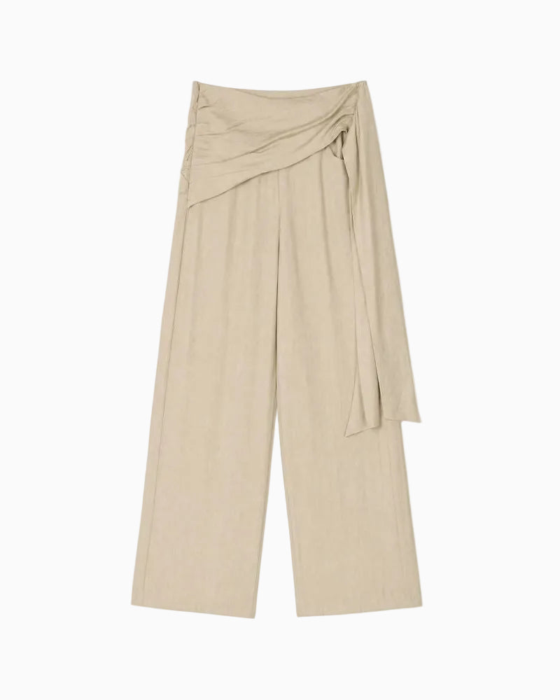 GOGO BURN Low Waisted Khaki Straight Leg Wide Leg Casual Pants for Women Early Autumn New Style Loose Long Pants LPT609A007 image 4