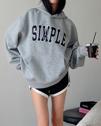 Acestudios Letter Embroidery Textured Hooded Sweatshirt for Women Spring 2026 New Loose Retro Top Trendy UOW609A005 image 1