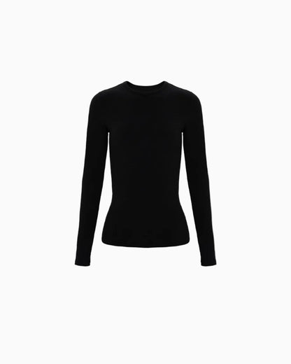 Warm Stretch Crewneck Long-Sleeve Top