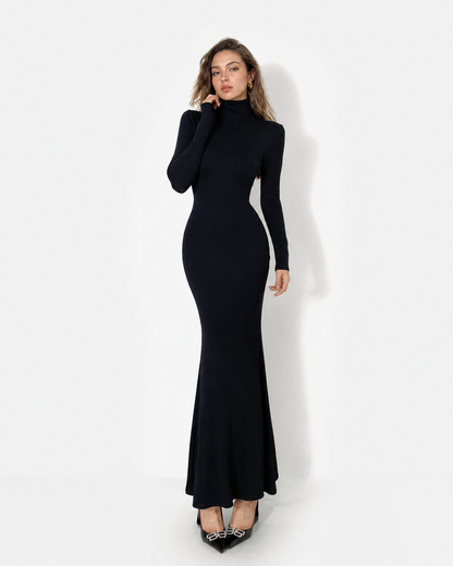 Sculpted Flare Maxi Dress