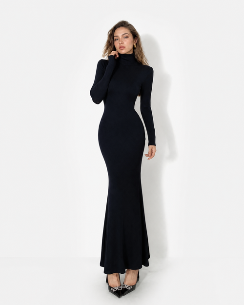 Sculpted Flare Maxi Dress
