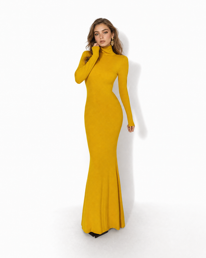 Sculpted Flare Maxi Dress