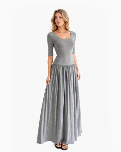 Scoop Neck Flowy Maxi Dress