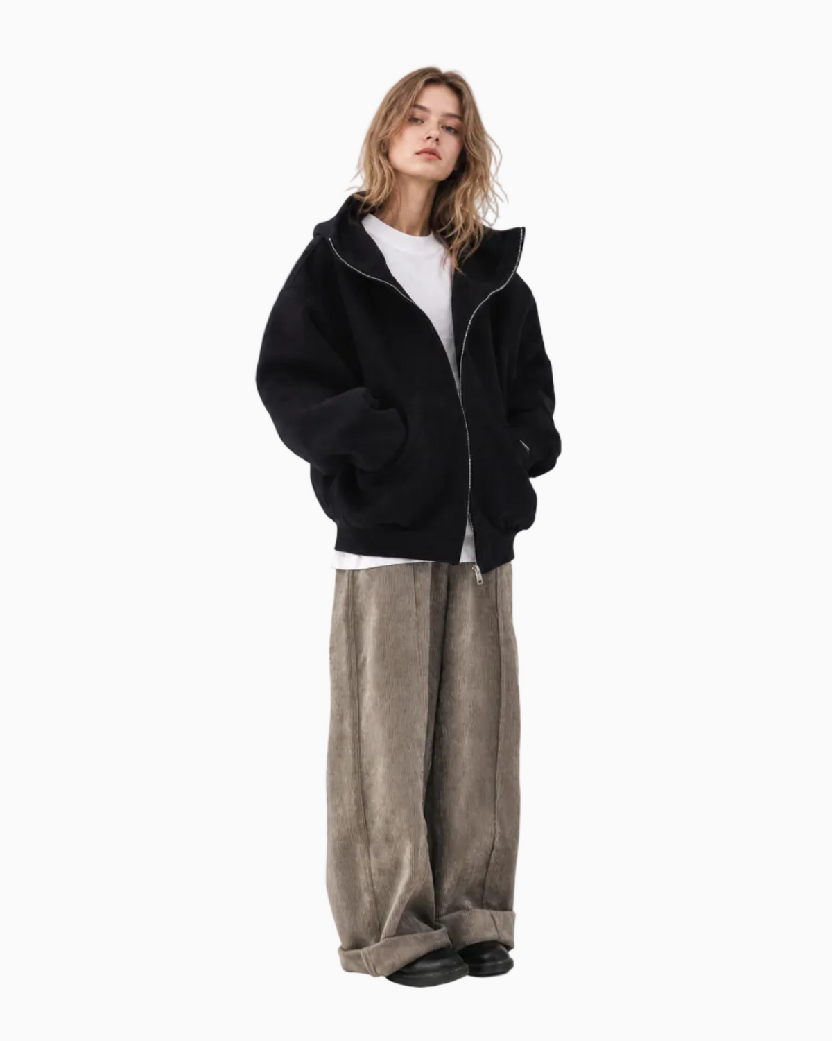 Oversized Drop-Shoulder Hoodie