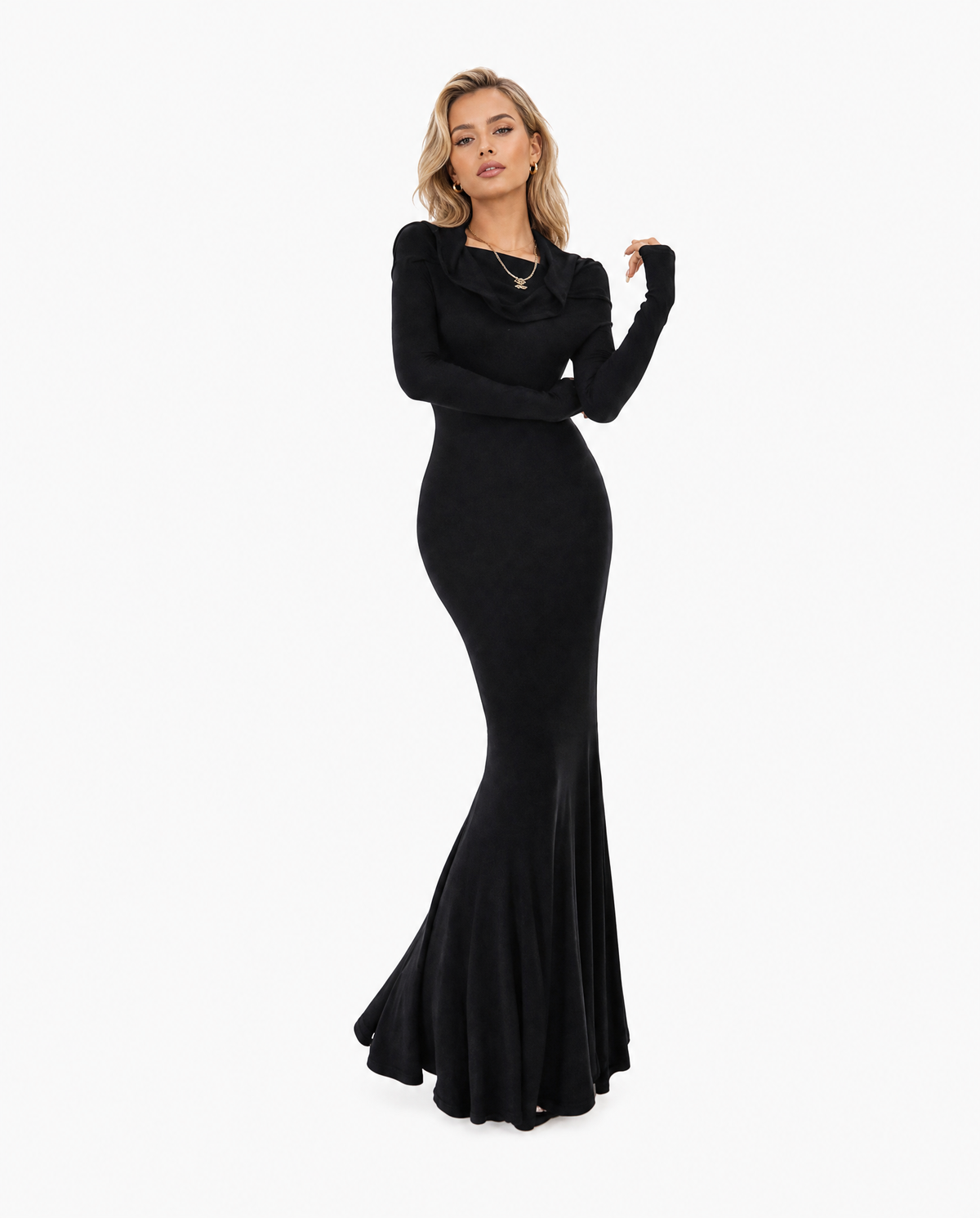 Off-Shoulder Mermaid Maxi Dress