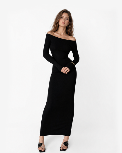 Sculpted Cotton Maxi Dress