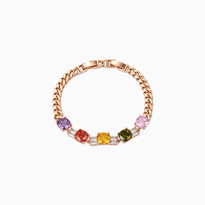 Rainbow Cube Chain Bracelet