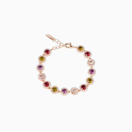 Color Halo Station Link Bracelet