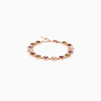 Color Halo Station Link Bracelet