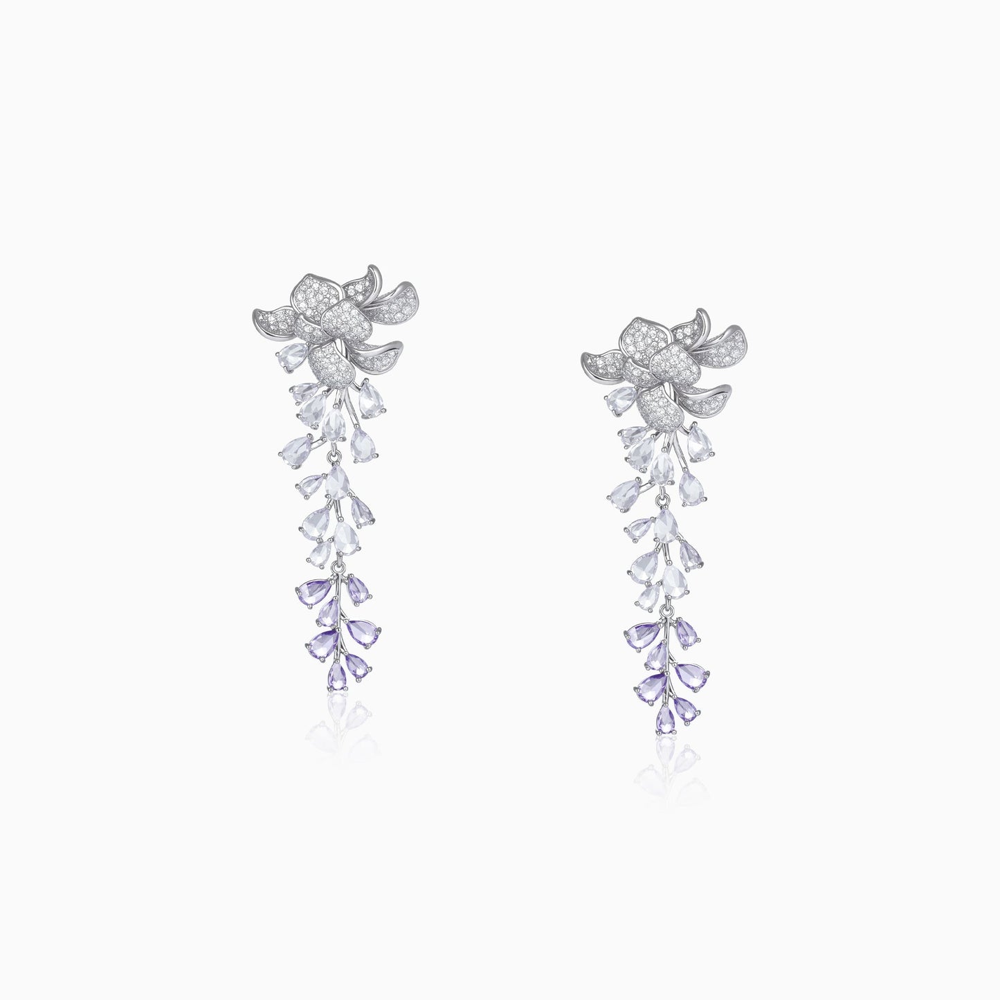 Ombre Petal Cascade Earrings