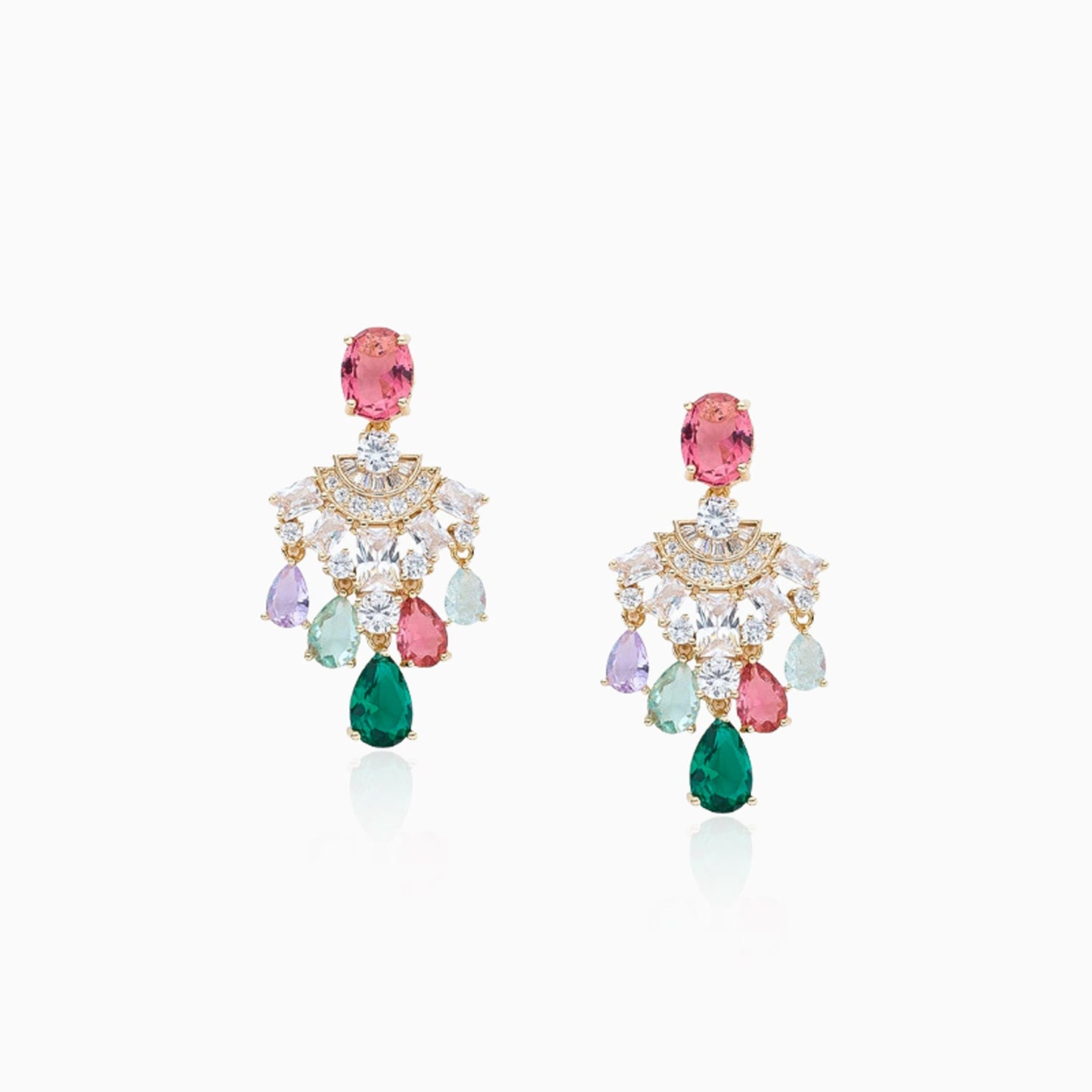 Halo Fan Drop Earrings