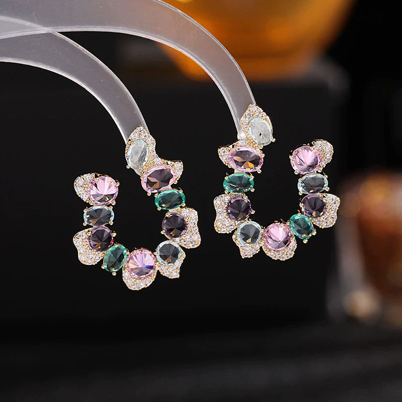 Twilight Chroma C-Hoop Rainbow Earrings