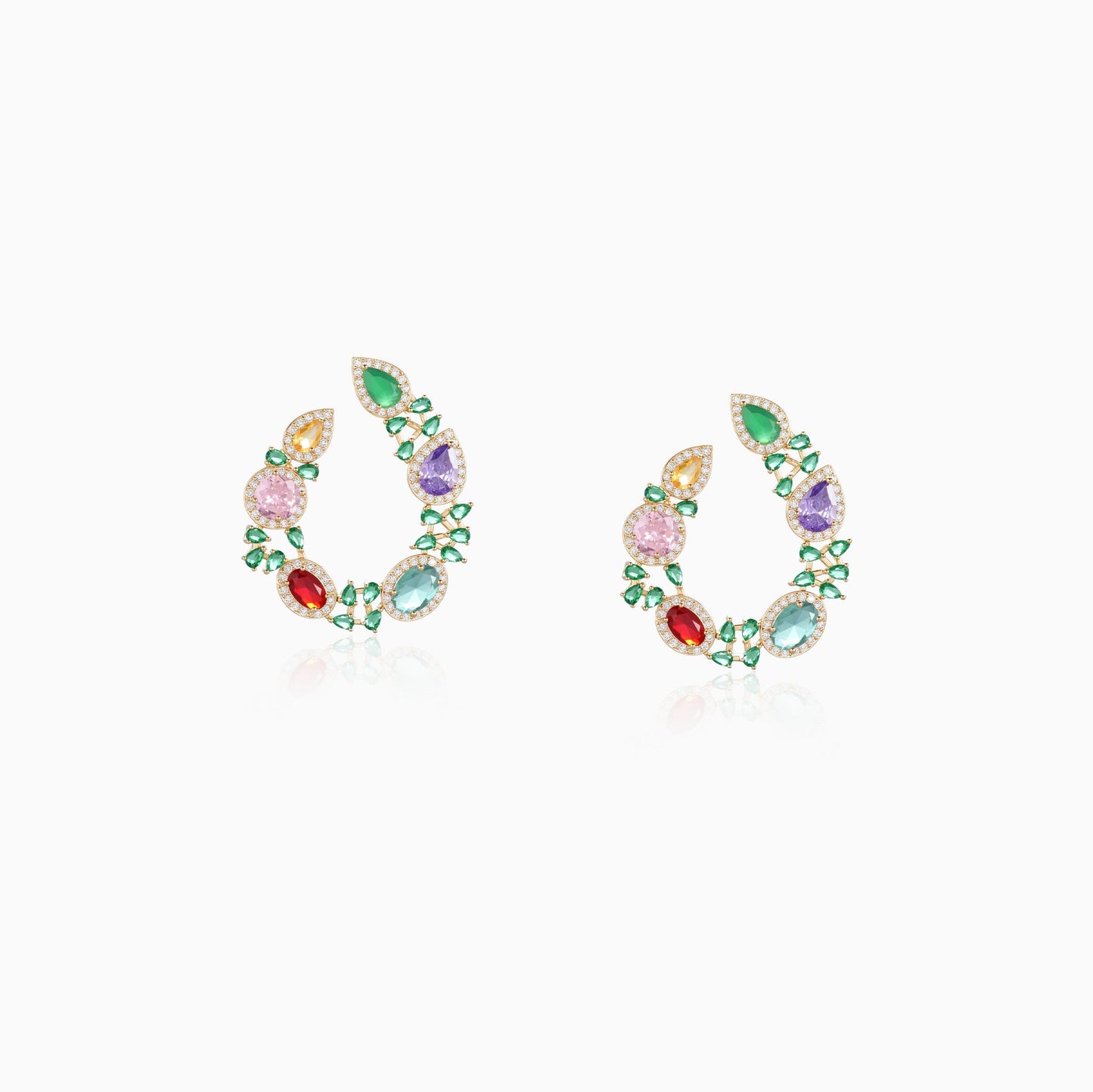 Rainbow Curve Arc Earrings