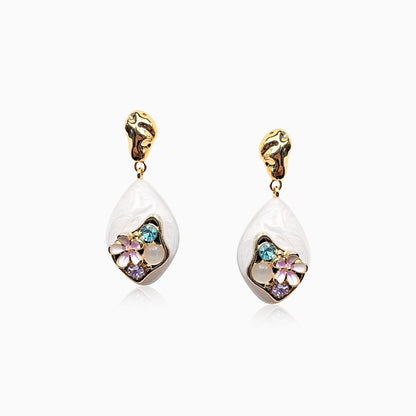 Baroque Floral Teardrop Earrings