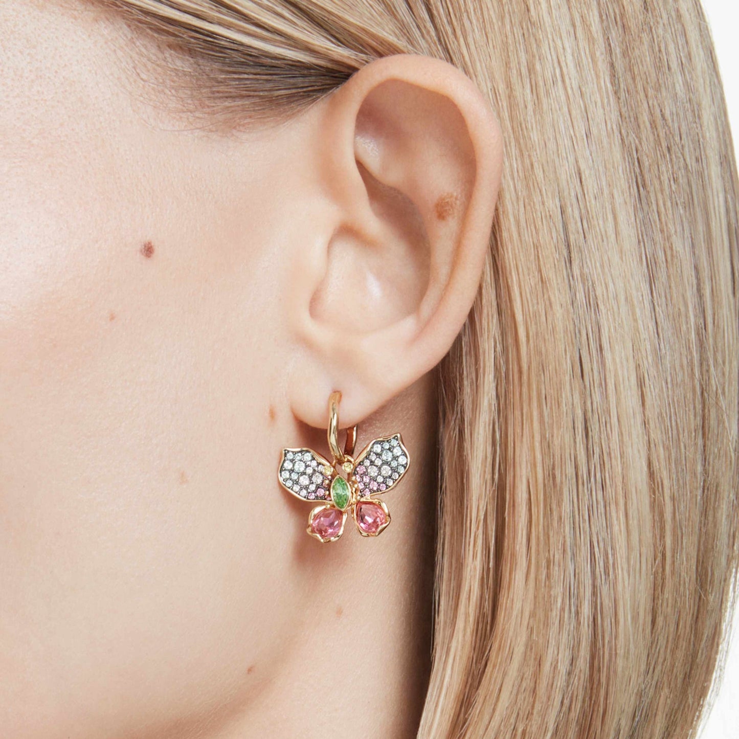 Kaleidoscope Drop-Wing Hoops Earrings
