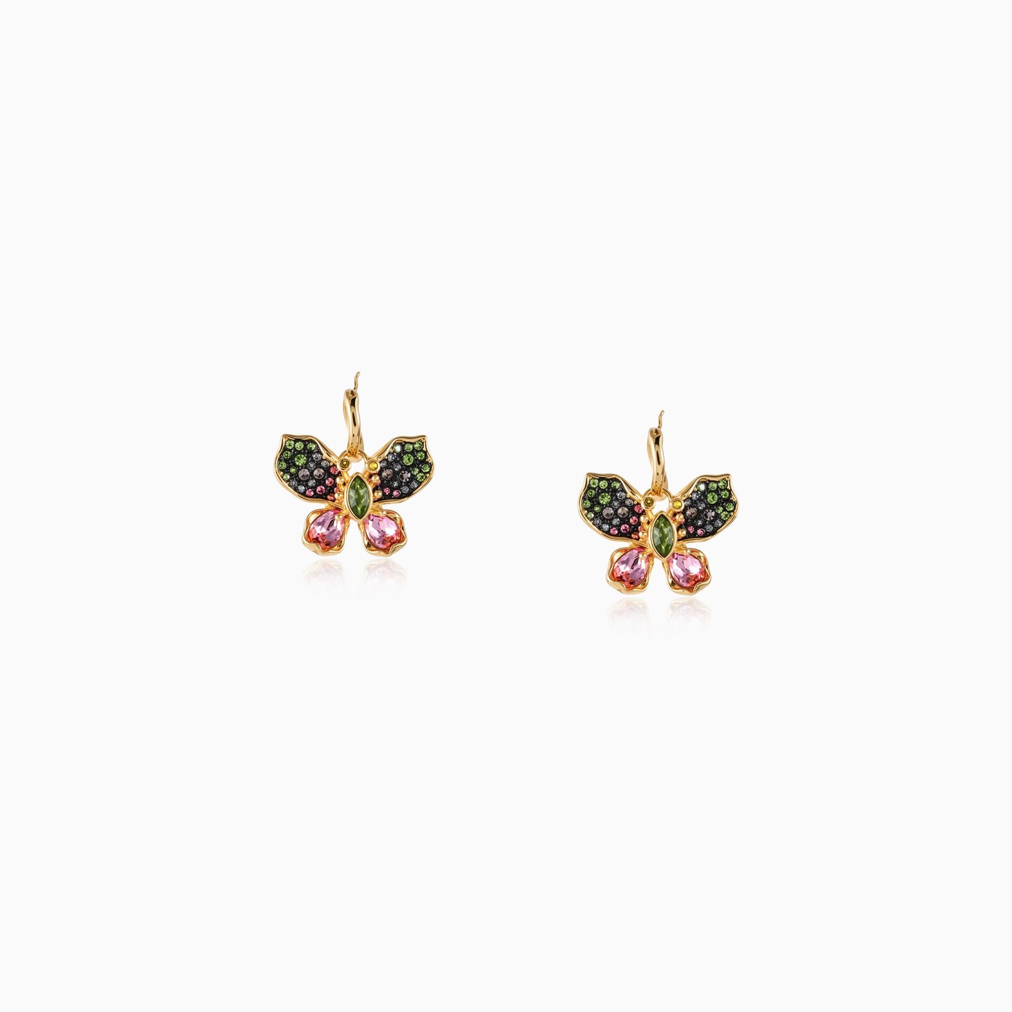 Kaleidoscope Drop-Wing Hoops Earrings