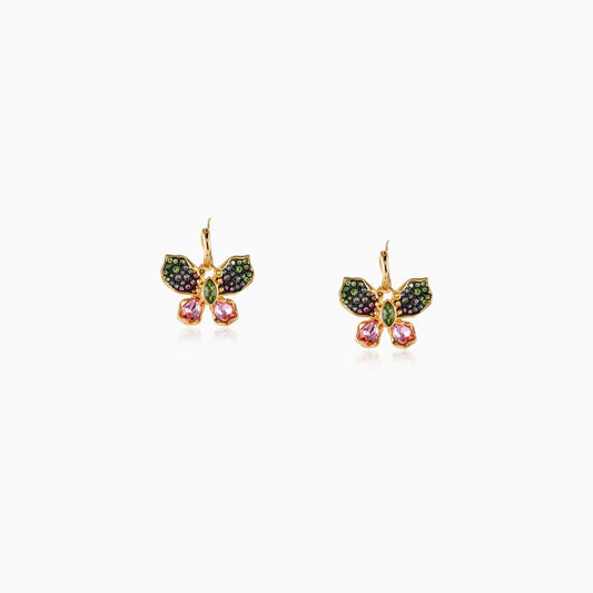 Kaleidoscope Drop-Wing Hoops Earrings