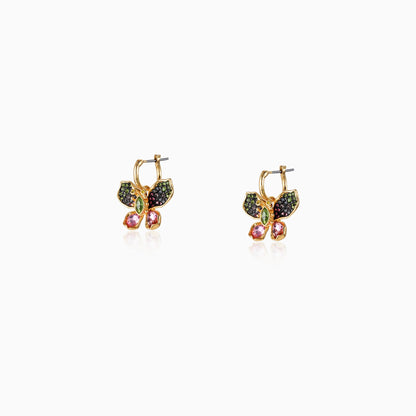 Kaleidoscope Drop-Wing Hoops Earrings