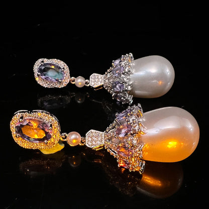 Vintage Pearl Dangle Earrings