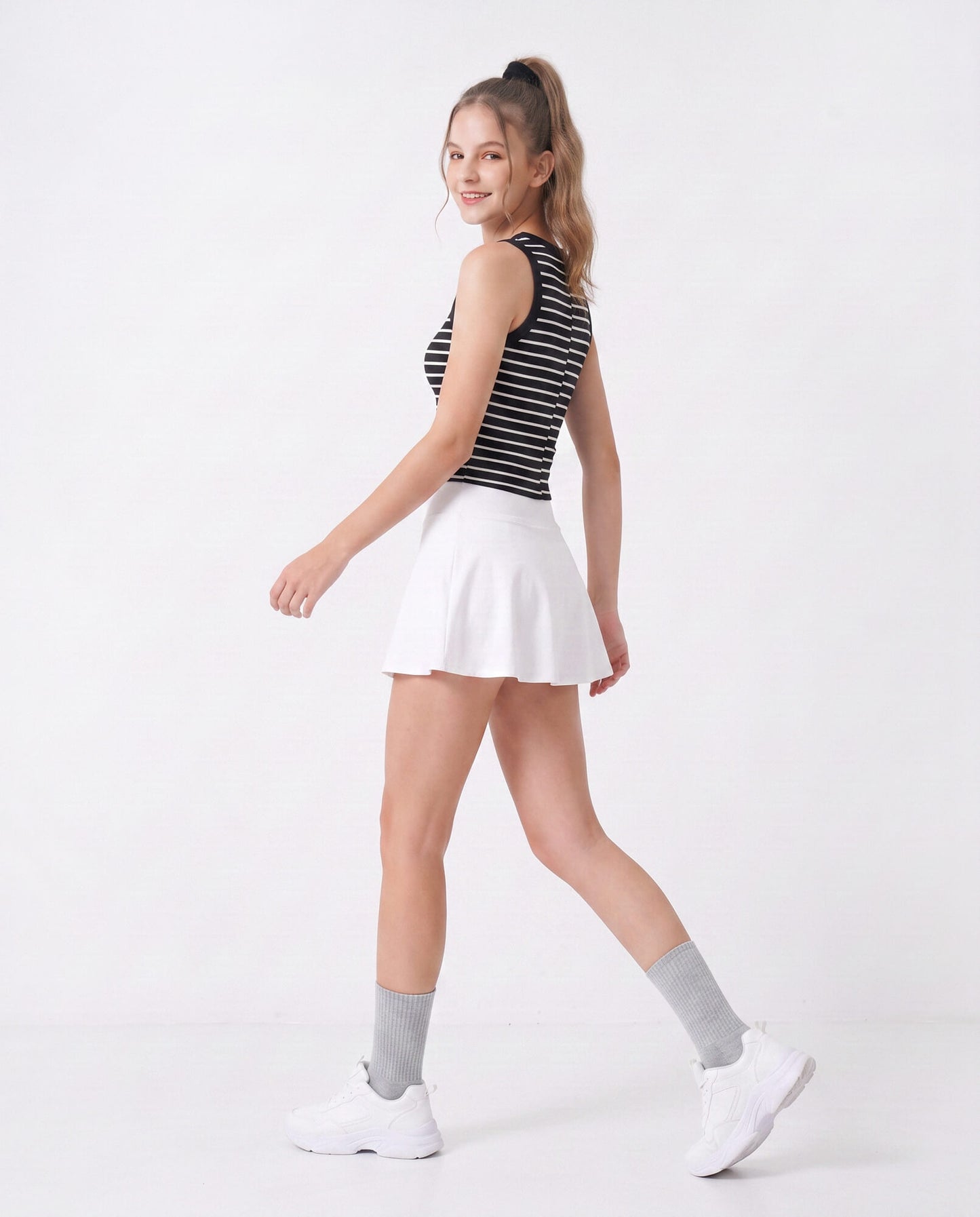 High-Waisted Mini Skort