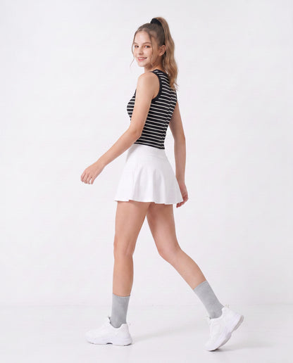 High-Waisted Mini Skort