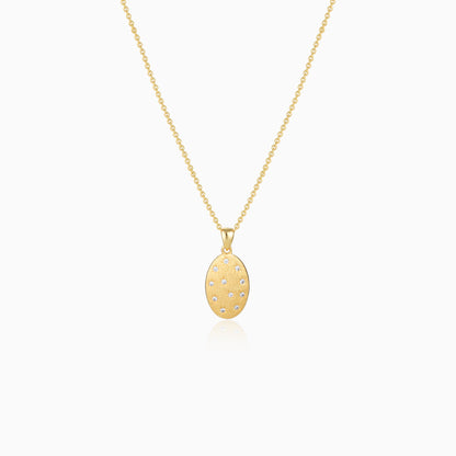 Starlit Oval Pendant Necklace