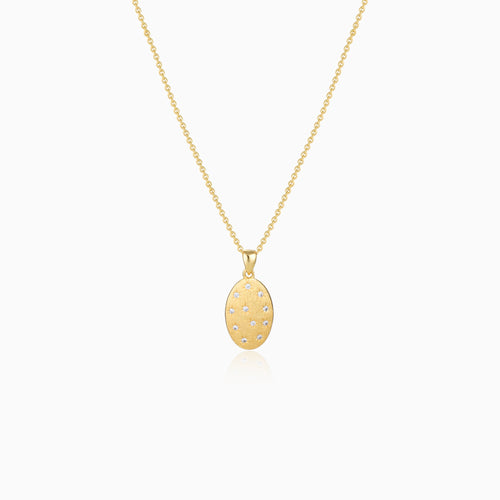 Starlit Oval Pendant Necklace