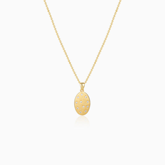 Starlit Oval Pendant Necklace