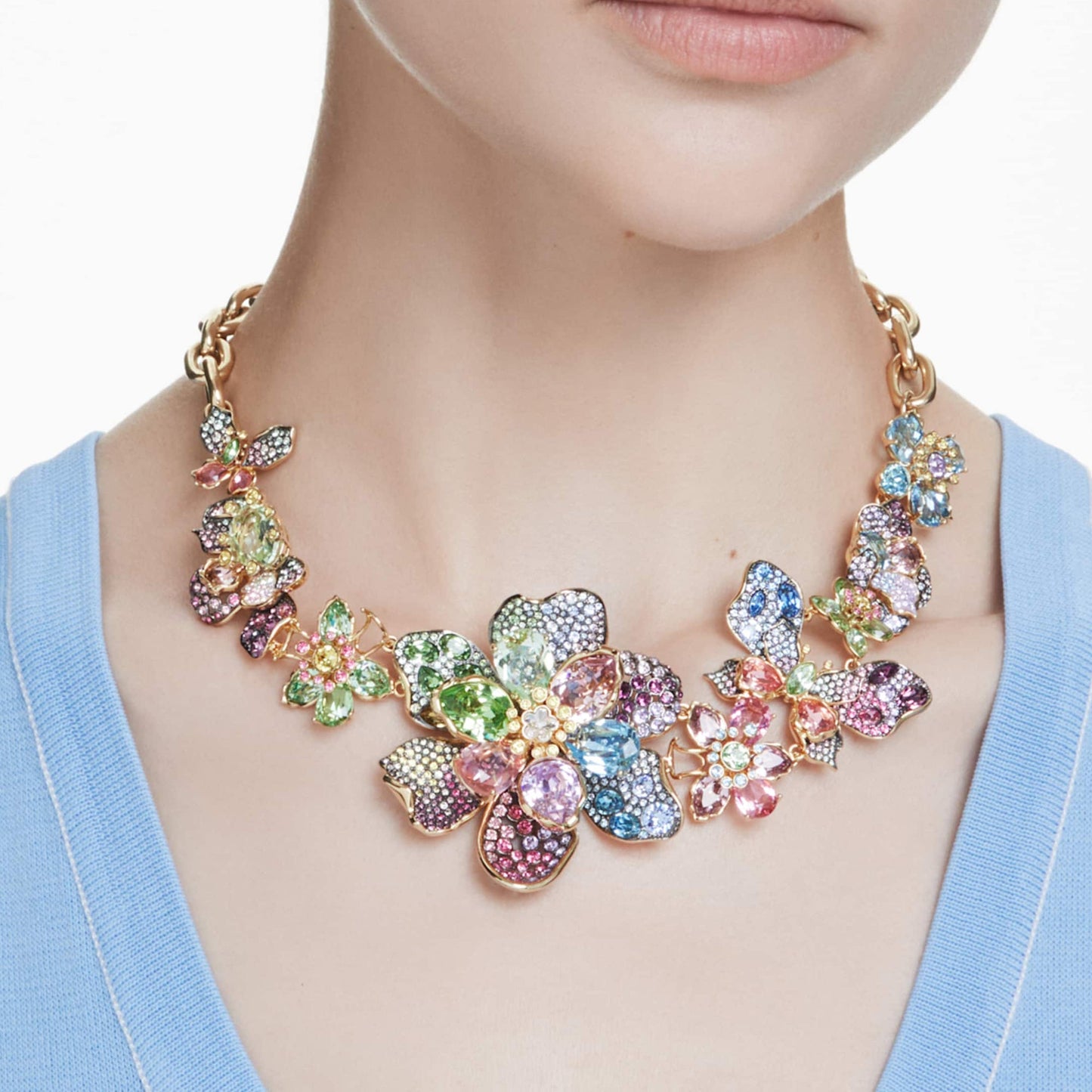 Kaleidoscope Floral Cascade Necklace
