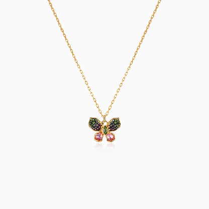 Kaleidoscope Aura Butterfly Necklace