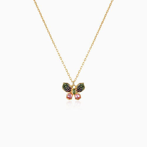 Kaleidoscope Aura Butterfly Necklace
