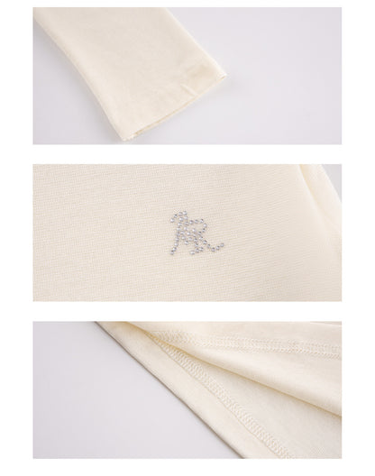 Fitted Henley Three-Quarter Sleeve Top